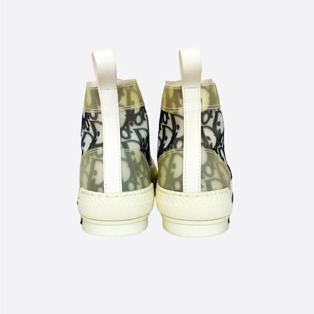 Dior Oblique Black & White B23 High Top Sneaker - Picture 3 of 14